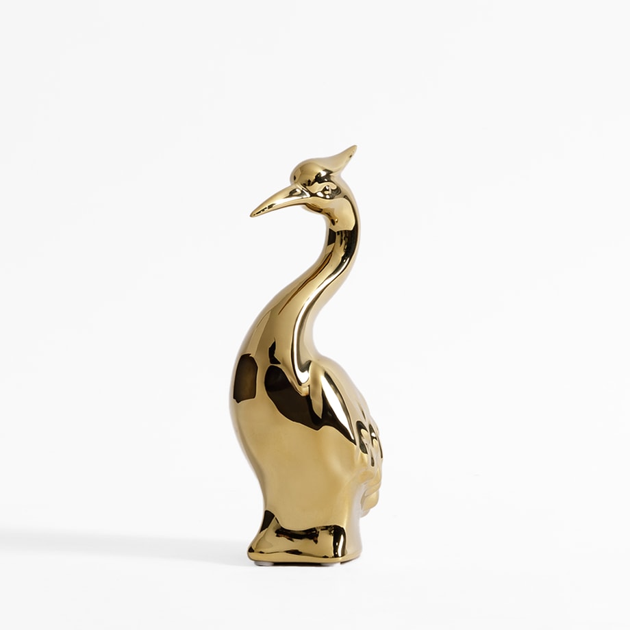 Figurka dekoracyjna PTAK złoty 20 cm