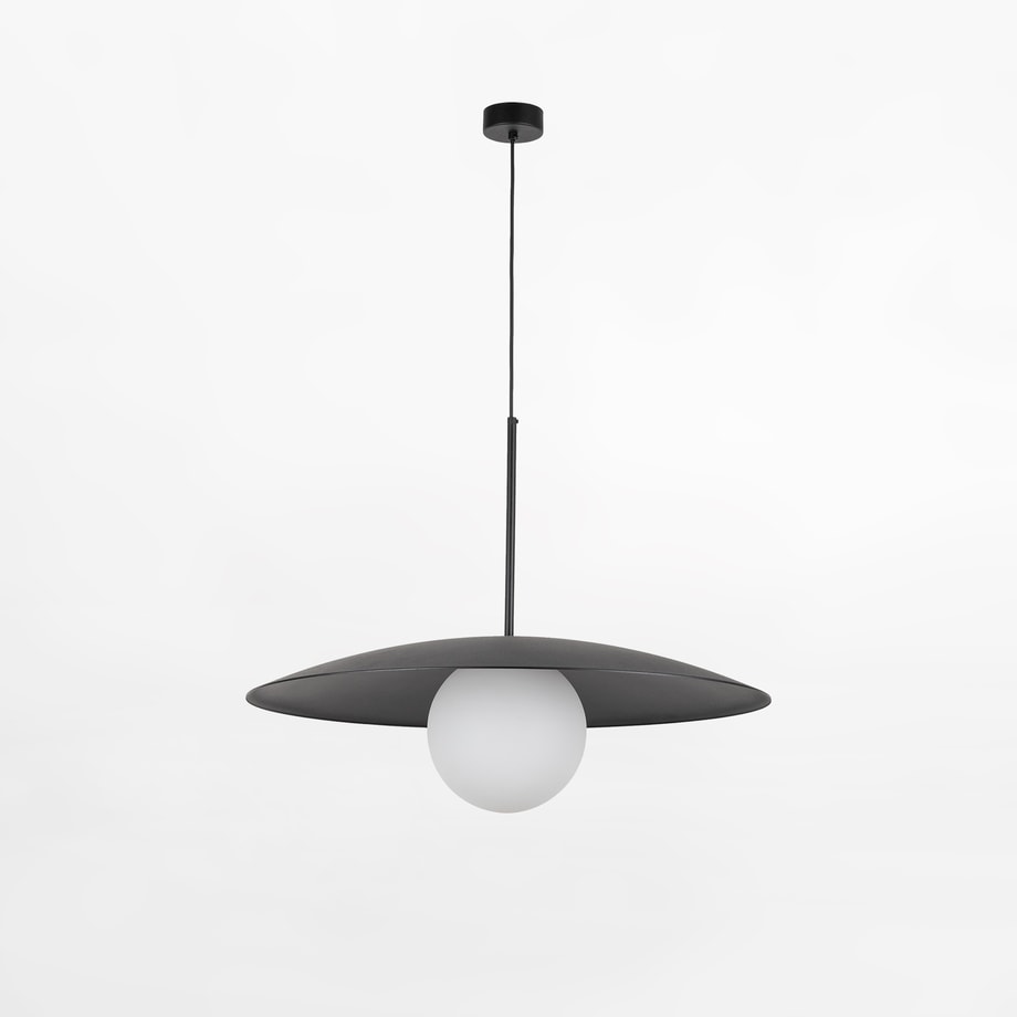 Lampa wisząca czarny mat SLATE BLACK GLASS