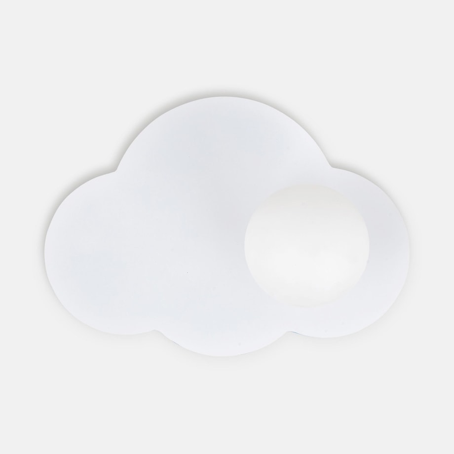 Kinkiet do pokoju dziecięcego z 1 kloszem biały CLOUD NEW