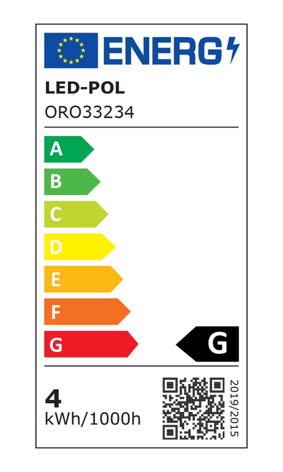 Żarówka LED barwa ciepła ORO-AMBER-E14-C35-4W-WW