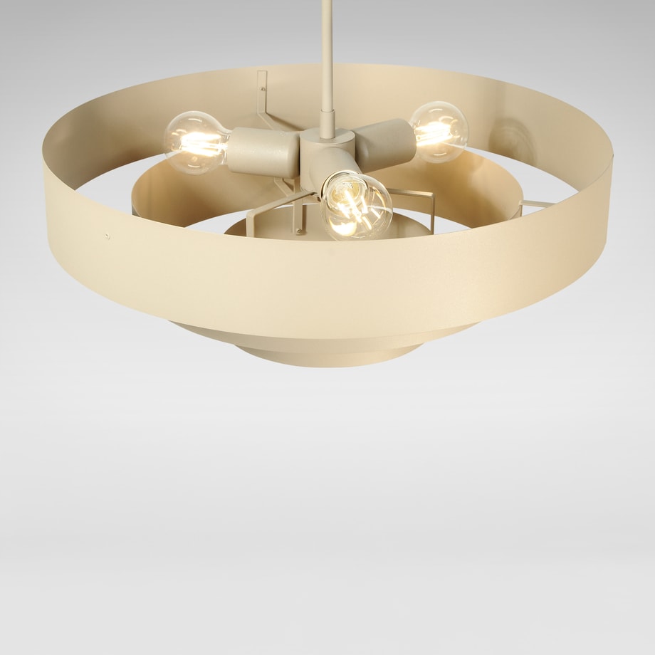 TRIO lampa sufitowa szaro-beżowa