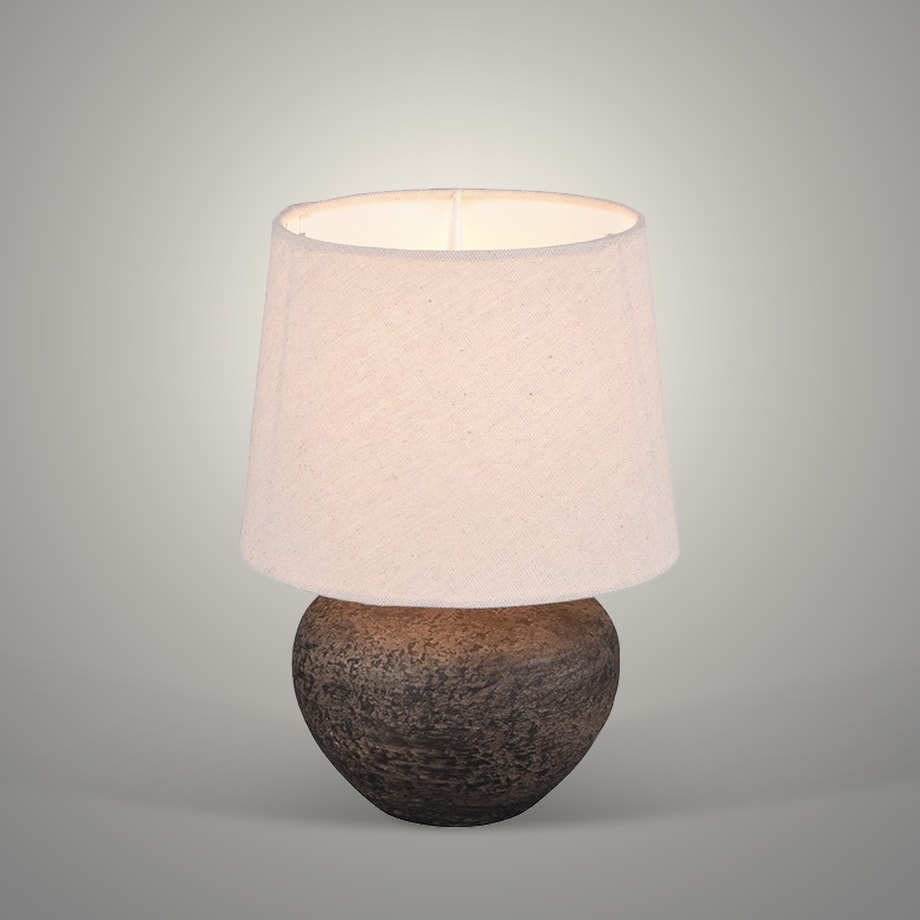 Lampa stołowa z abażurem beżowa LOU R50961844