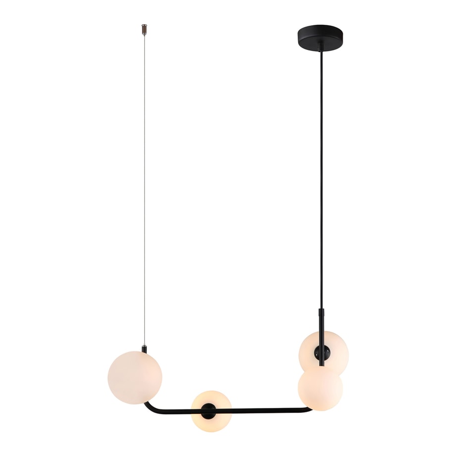Lampa wisząca 4 kule czarna FERRAND