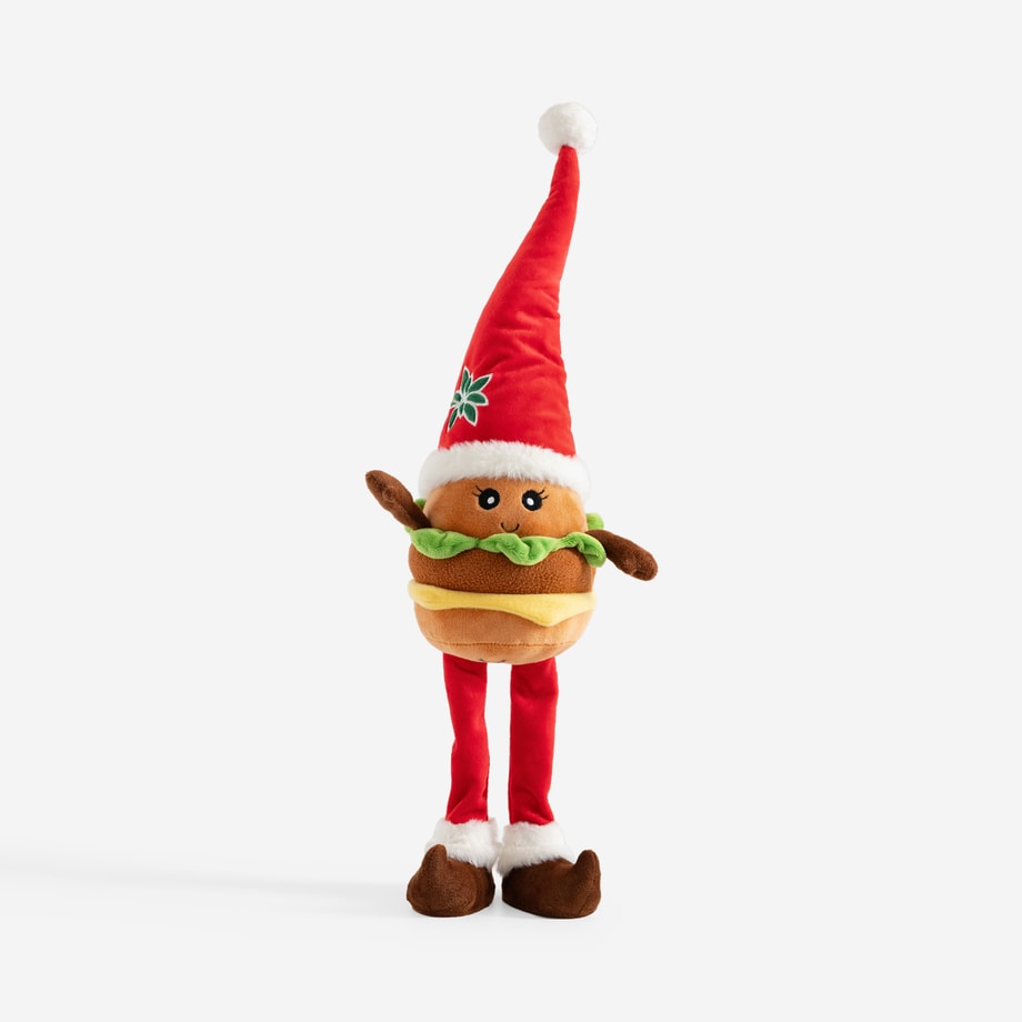 Dekoracja HAMBURGER świąteczny czerwony 55 cm