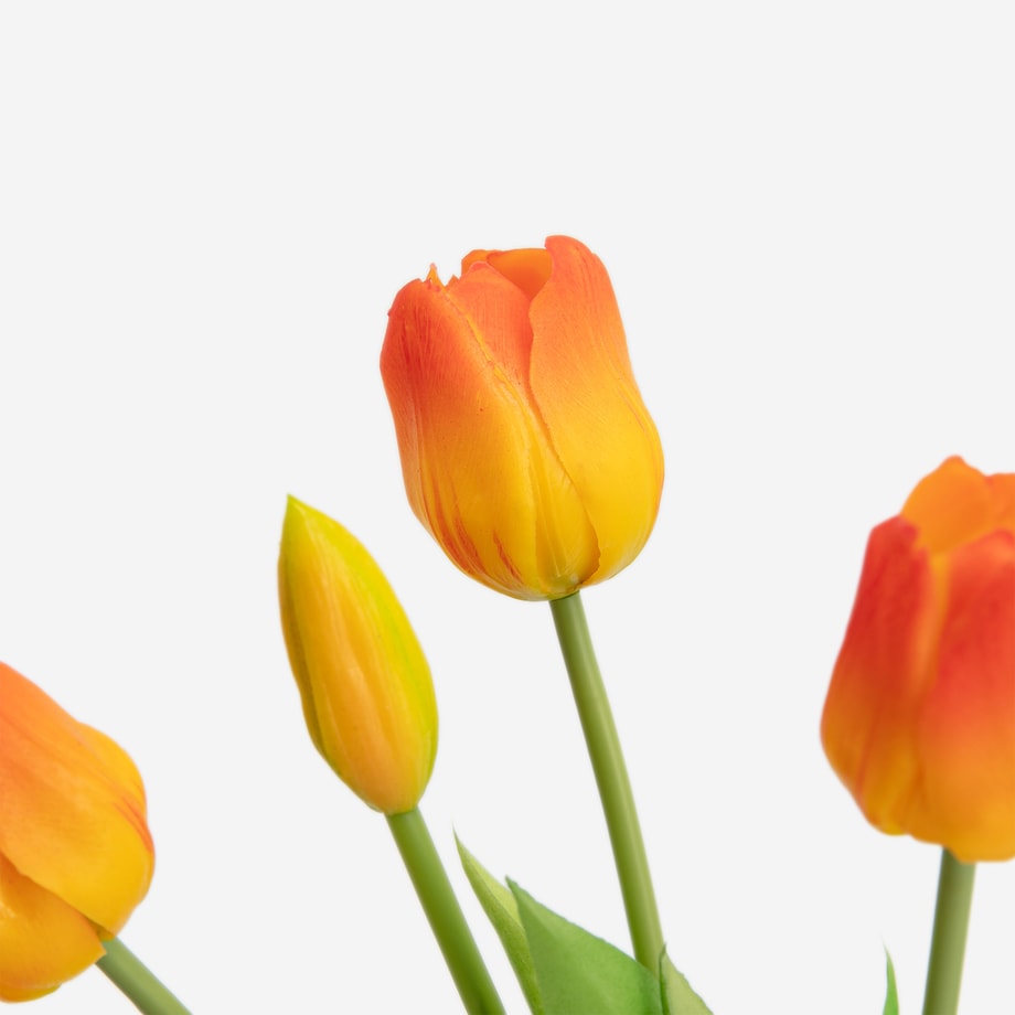 Sztuczne kwiaty pomarańczowe TULIPAN, 5 szt.
