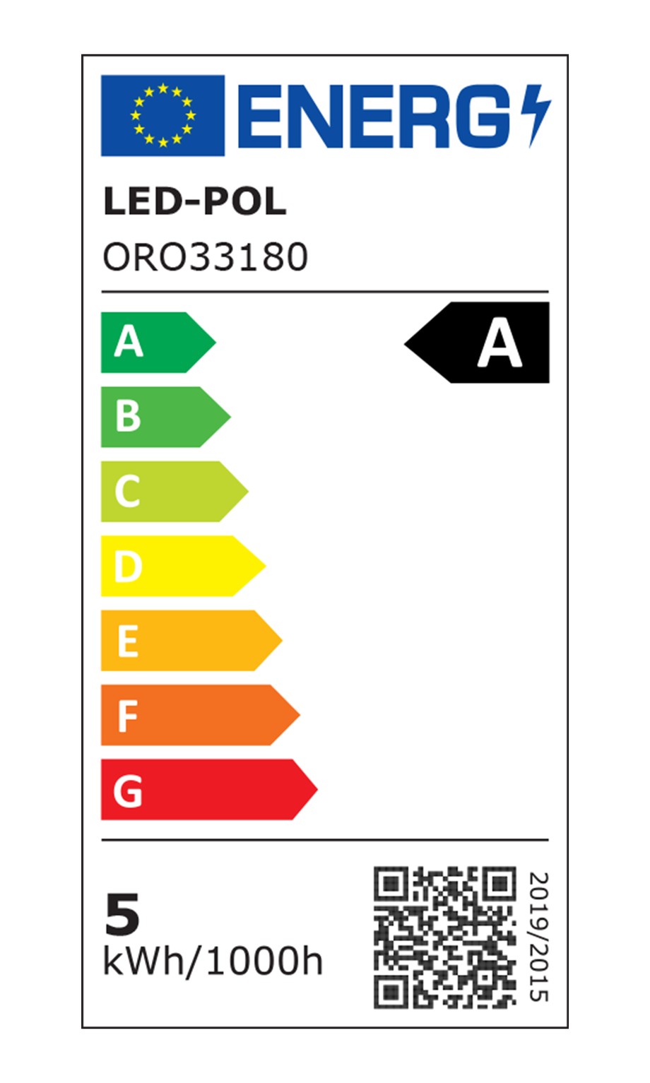 Żarówka LED barwa ciepła ORO-ULTRA-FLT-E27-A60-5W-WW