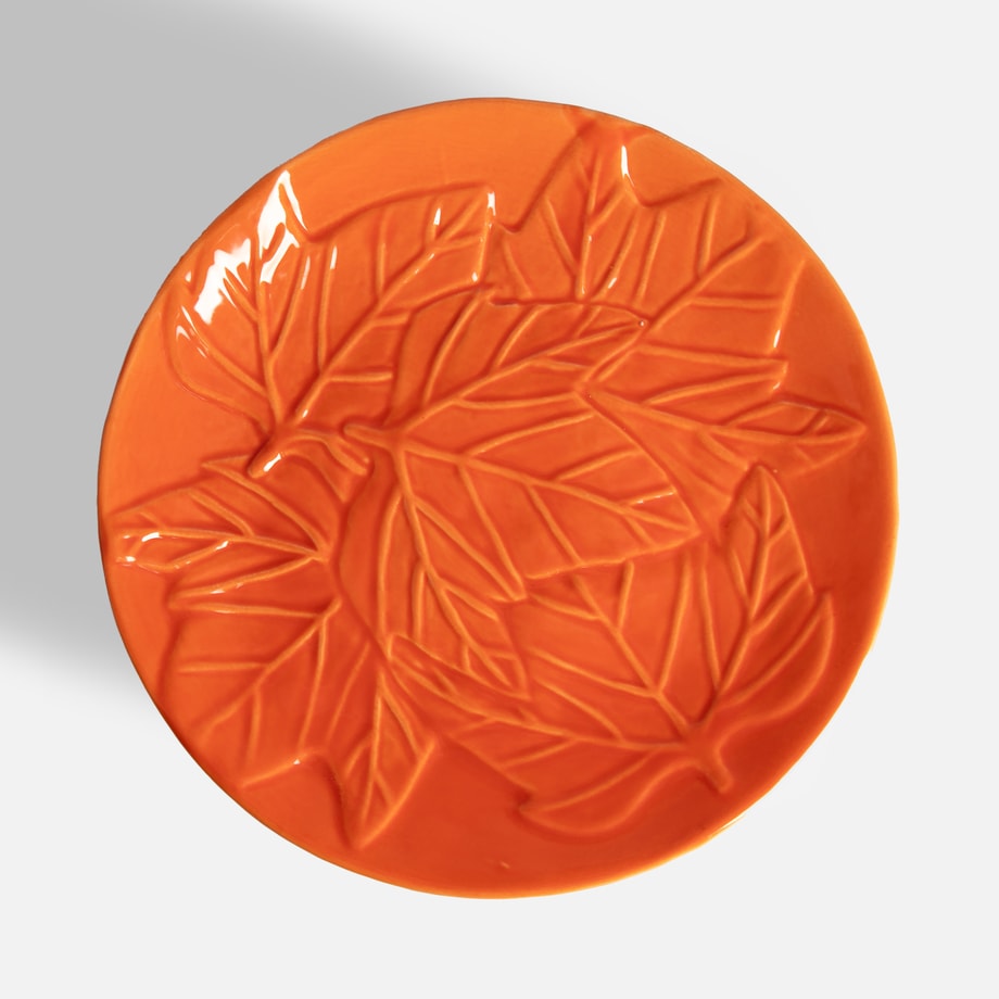Patera ceramiczna, liście, 20x5,9 cm