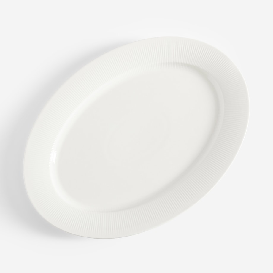 Talerz owalny porcelanowy biały dł. 35,5 cm RAPHAEL
