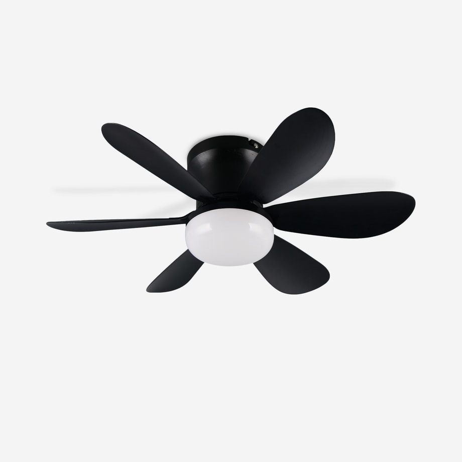 Lampa sufitowa LED z wentylatorem czarna