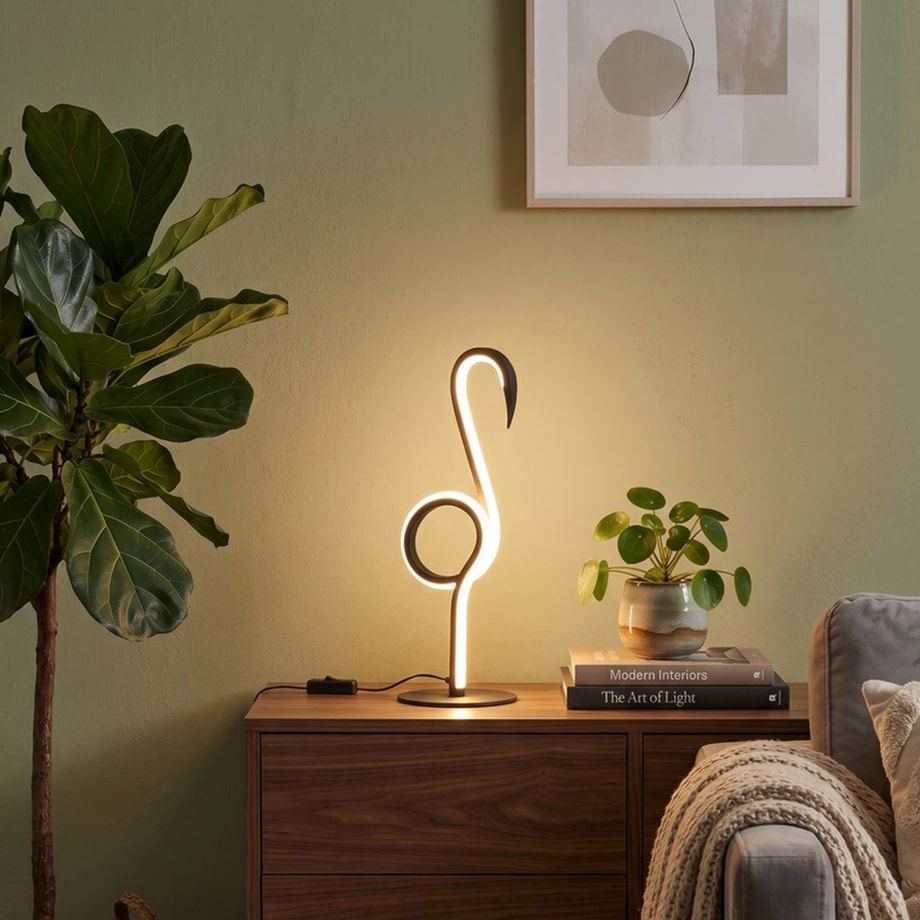 Lampa stołowa LED czarna wys. 35 cm INGO R54581132