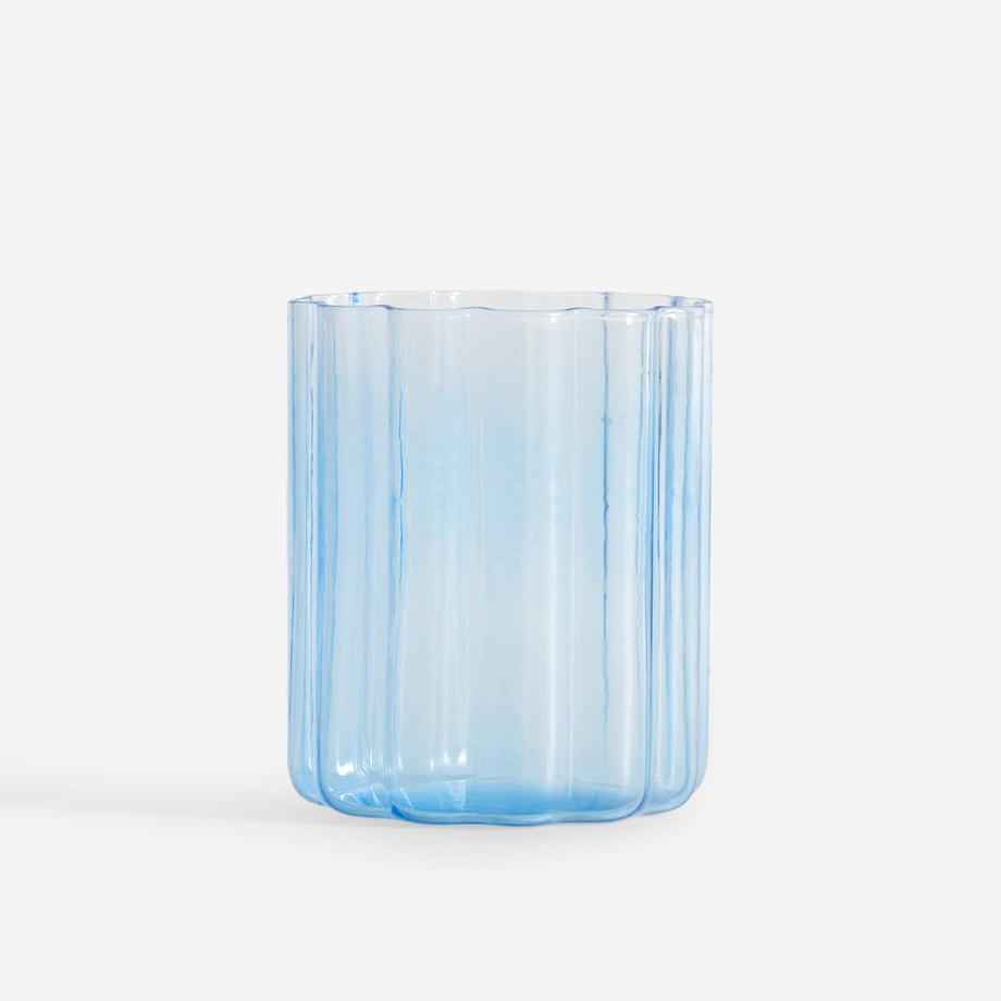 Szklanka ryflowana niebieska 330 ml