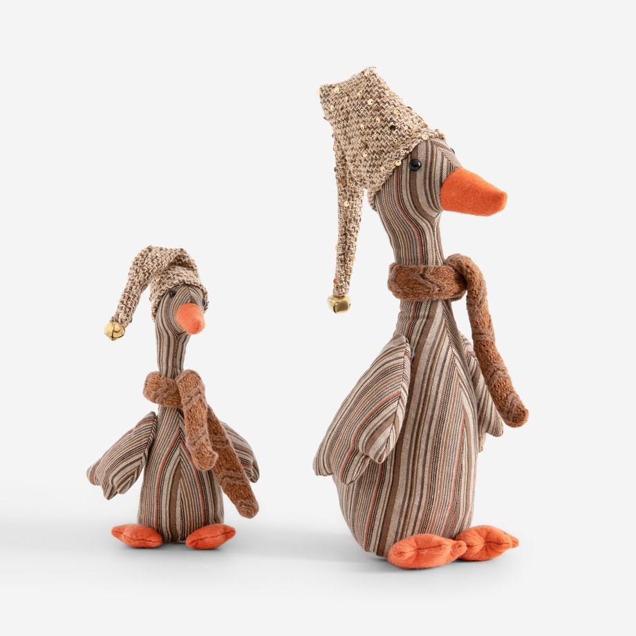Figurka dekoracyjna GĘŚ brązowa wys. 25 cm