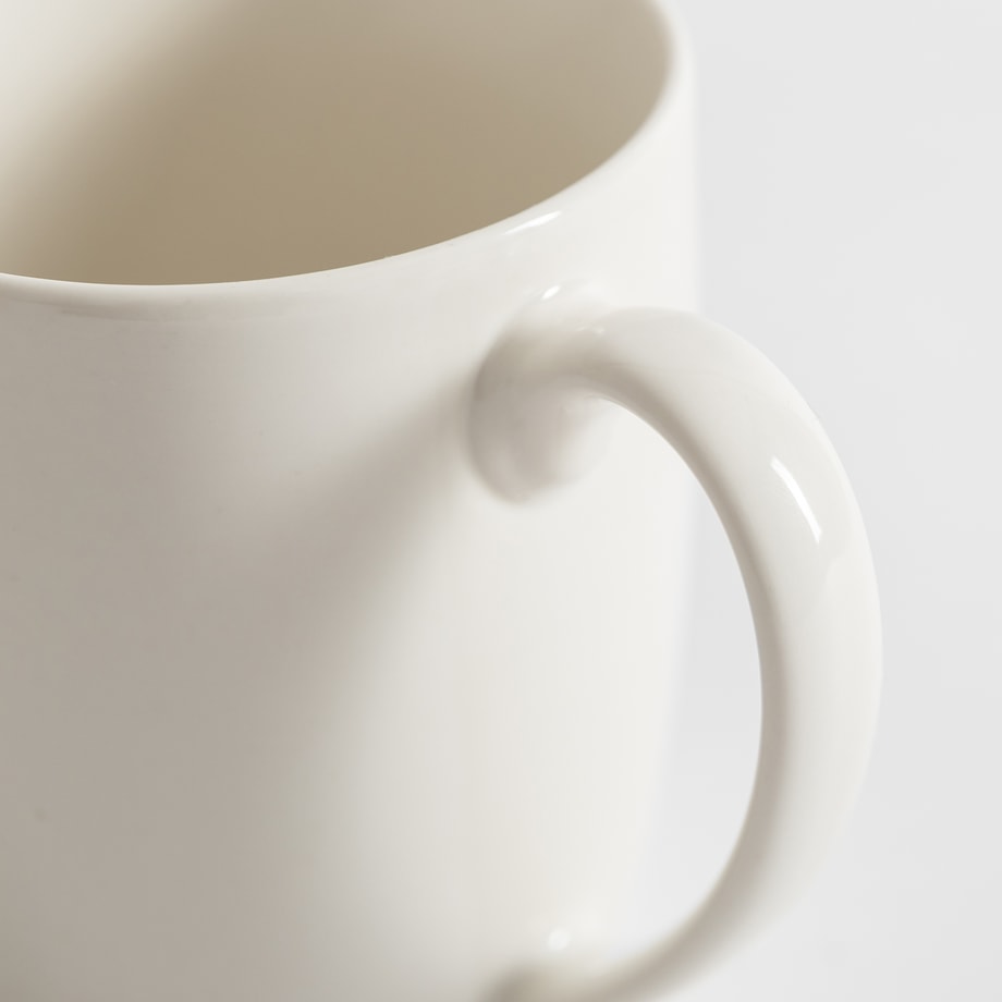 Kubek porcelanowy minimalistyczny biały 340 ml