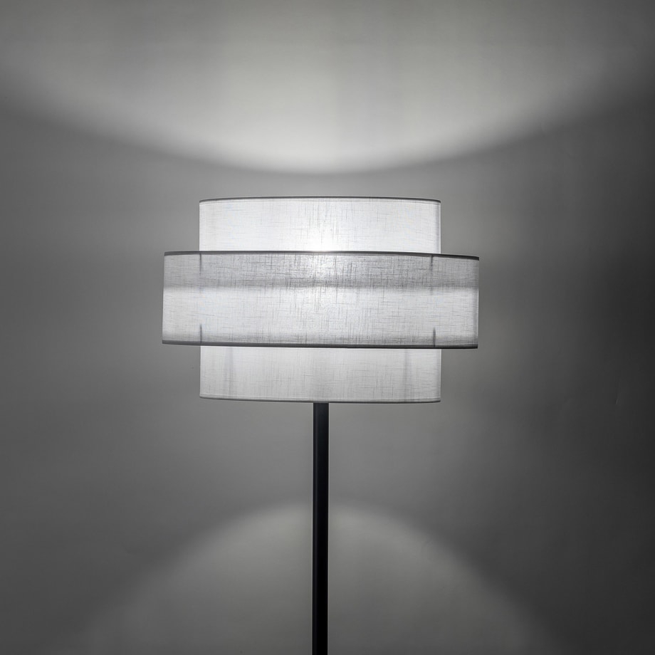 Lampa podłogowa abażur biały CALISTO