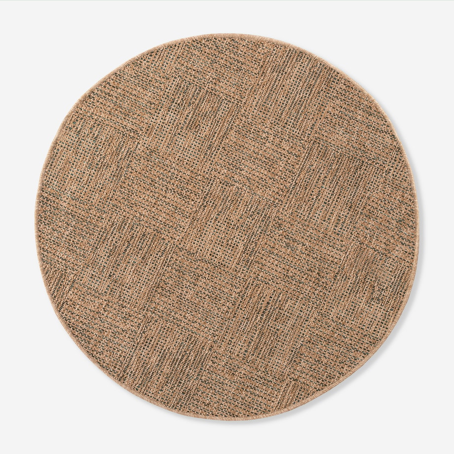 FLAT Dywan ze wzorem geometrycznym ciemnozielony 120 cm