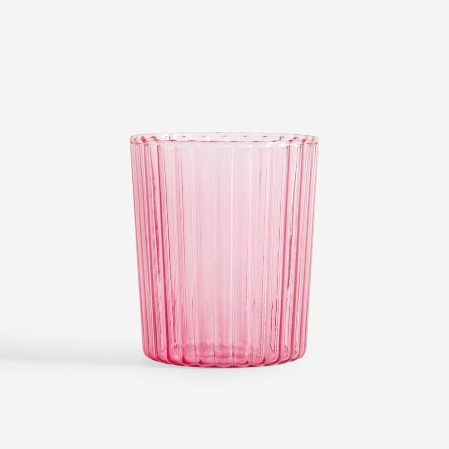 Szklanka ryflowana 330 ml różowa