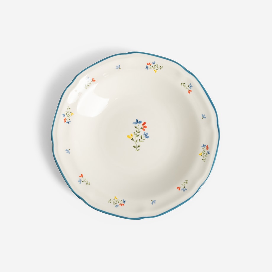 Talerz głęboki w kwiaty NOSTALGIA, 22,4 cm