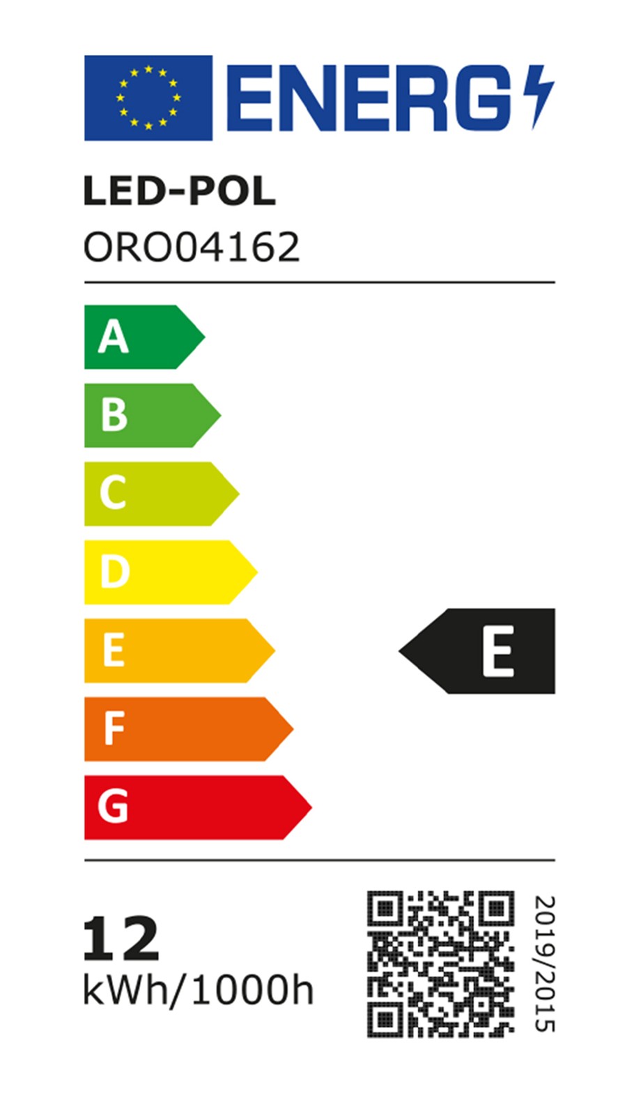Żarówka LED E27 12W barwa ciepła ORO-ATOS-E27-A60-12W-WW