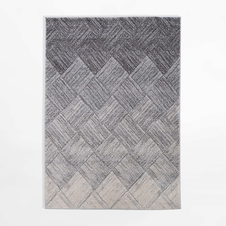 Dywan geometryczny KERY, szaro-kremowy, 120x170 cm