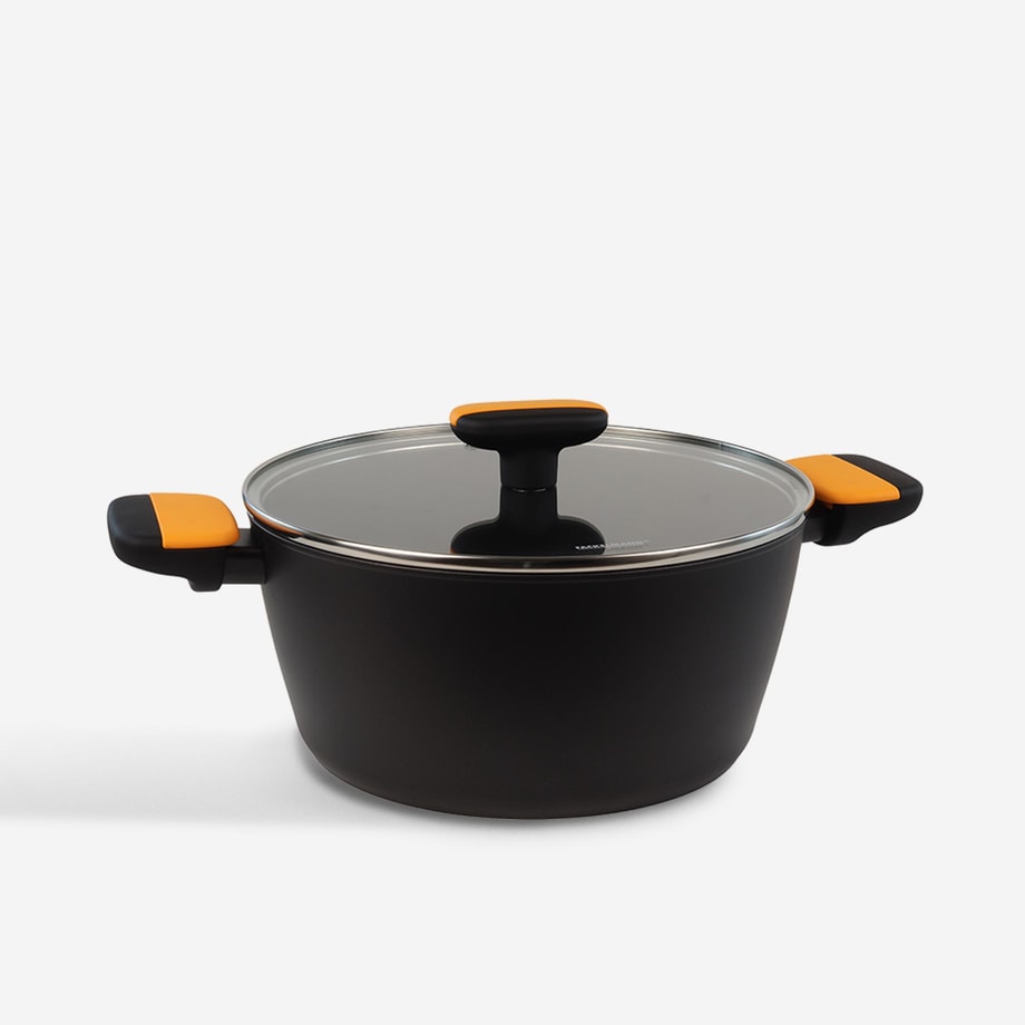 Garnek z pokrywką 24 cm 4,8 l czarny SOFT COLLECTION
