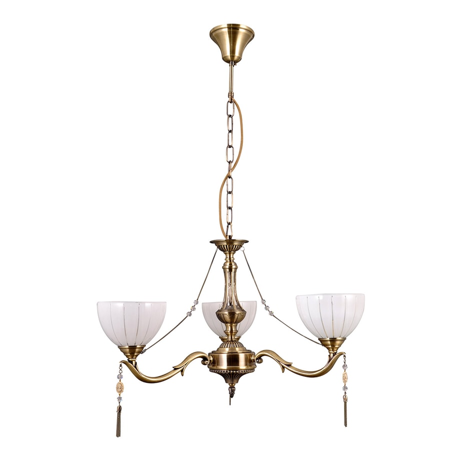 Lampa wisząca klasyczna 3 klosze złota BAXIO