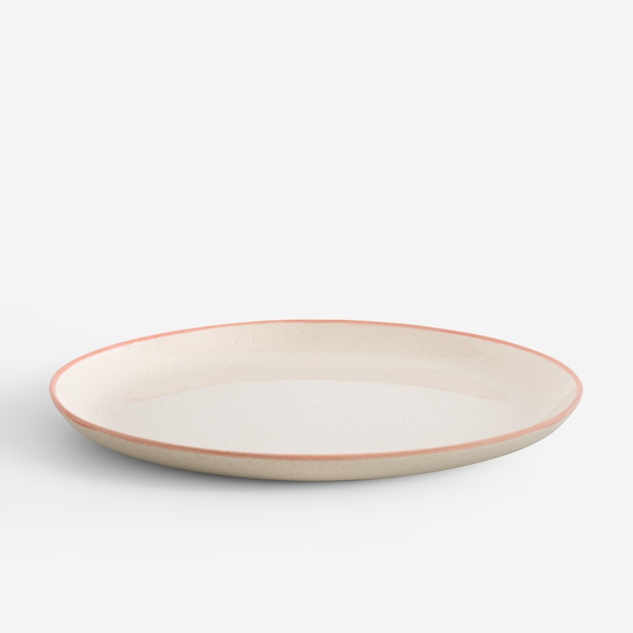 Talerz obiadowy ceramiczny beżowy 27 cm