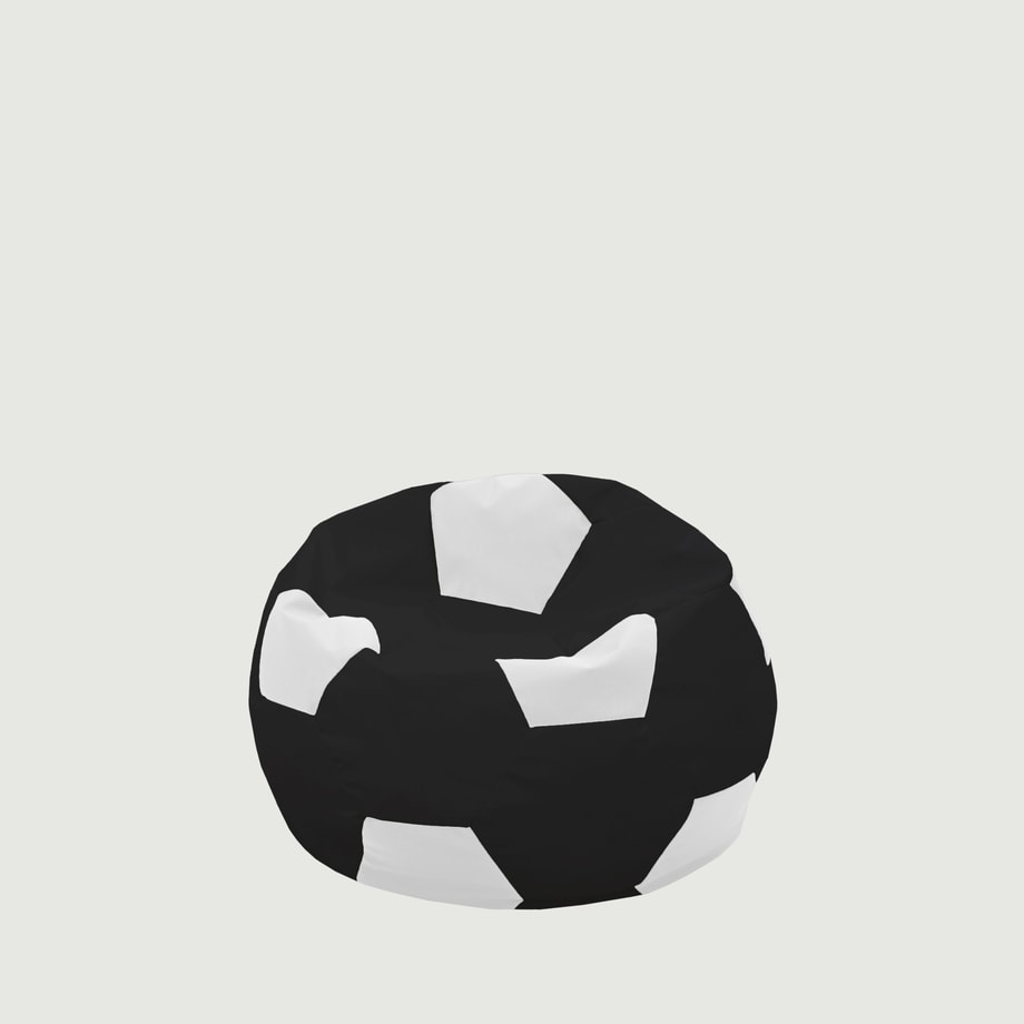 Puf piłka czarno-biały SPORT M