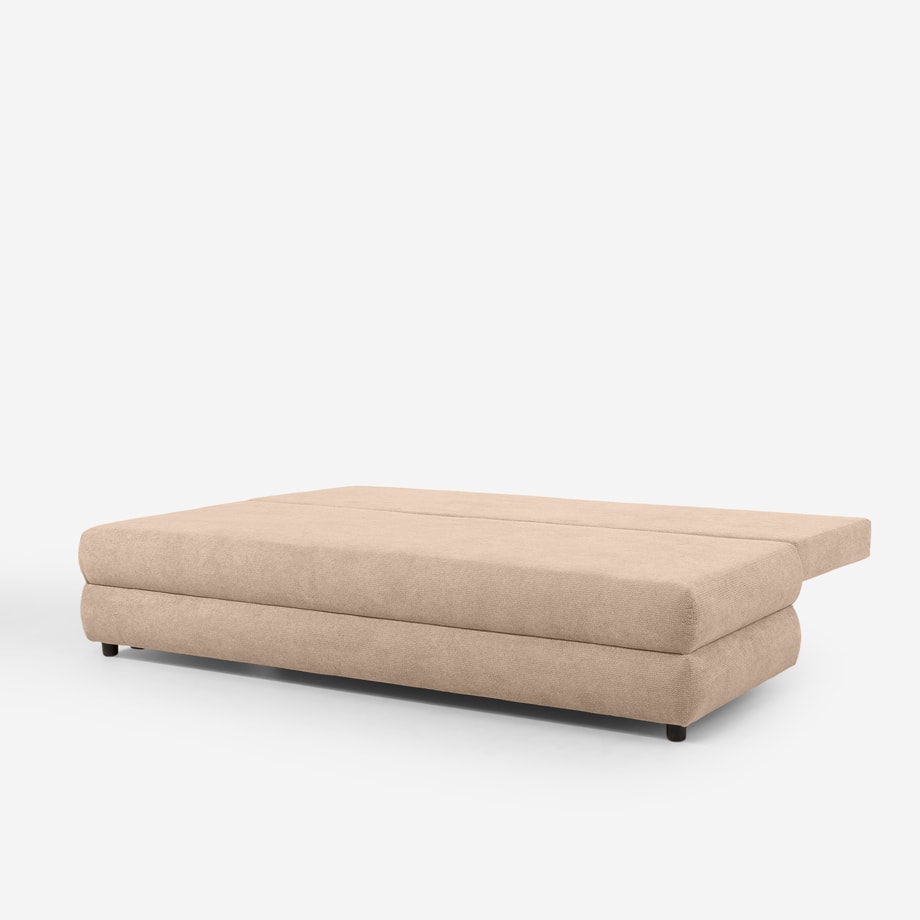 Sofa 3-osobowa rozkładana beżowa CAMILA