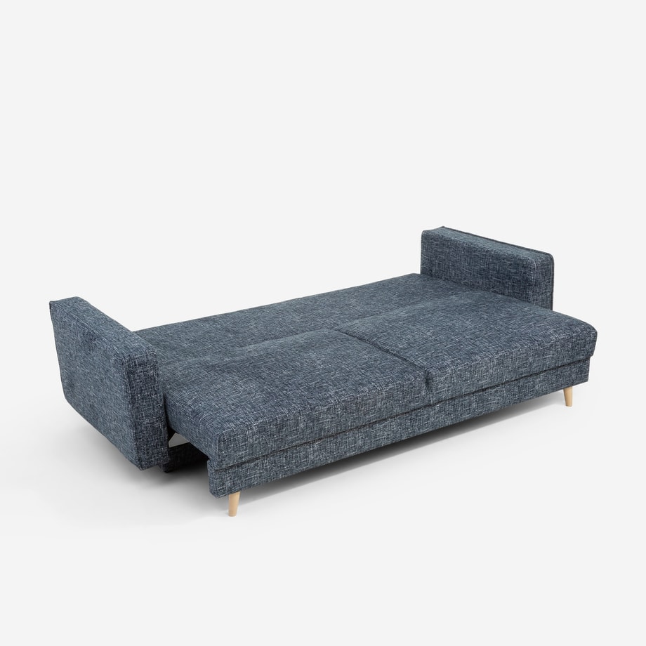 Sofa 3-osobowa rozkładana granatowa COCO