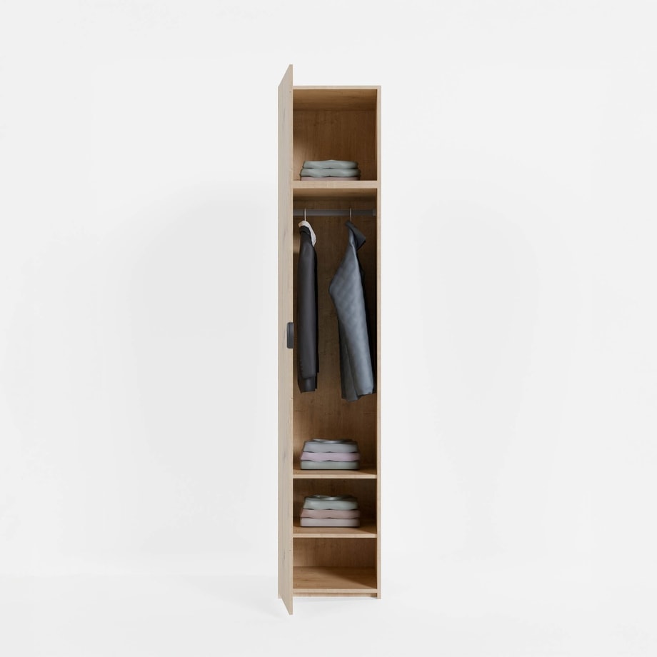 Szafa ADBOX 50 × 249,6 × 60 cm dąb artisan z półkami i drążkiem 