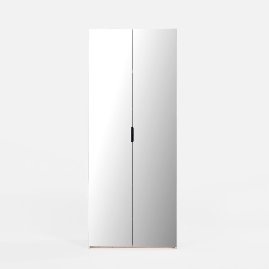 Szafa ADBOX 100x249,6x60 cm dąb artisan z lustrem półkami i drążkiem