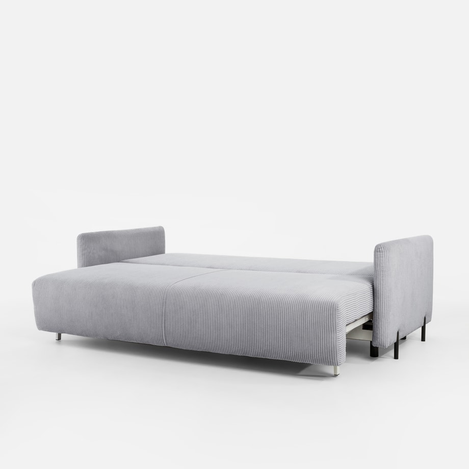 Sofa sztruksowa jasnoszara SORRENTO NEW