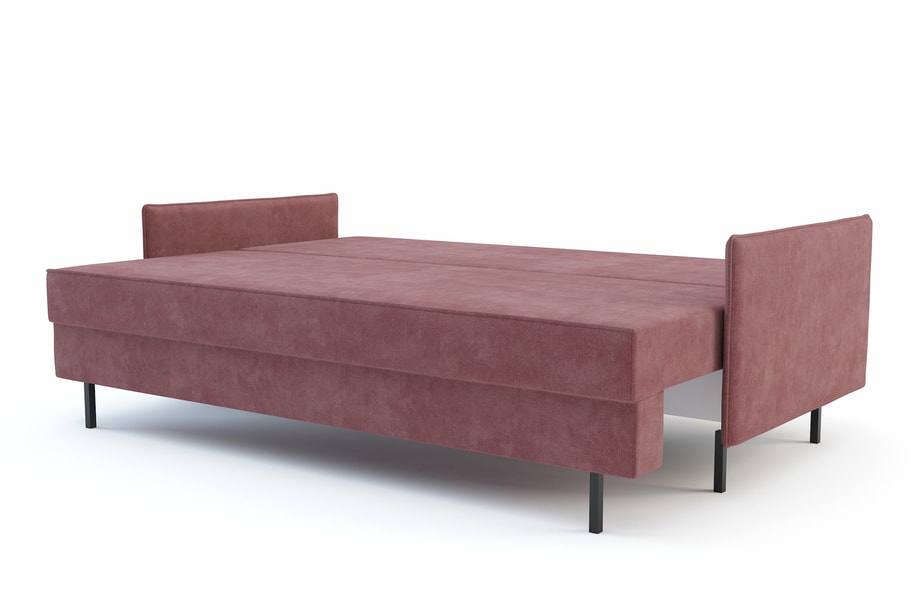 Sofa rozkładana różowa NELLY