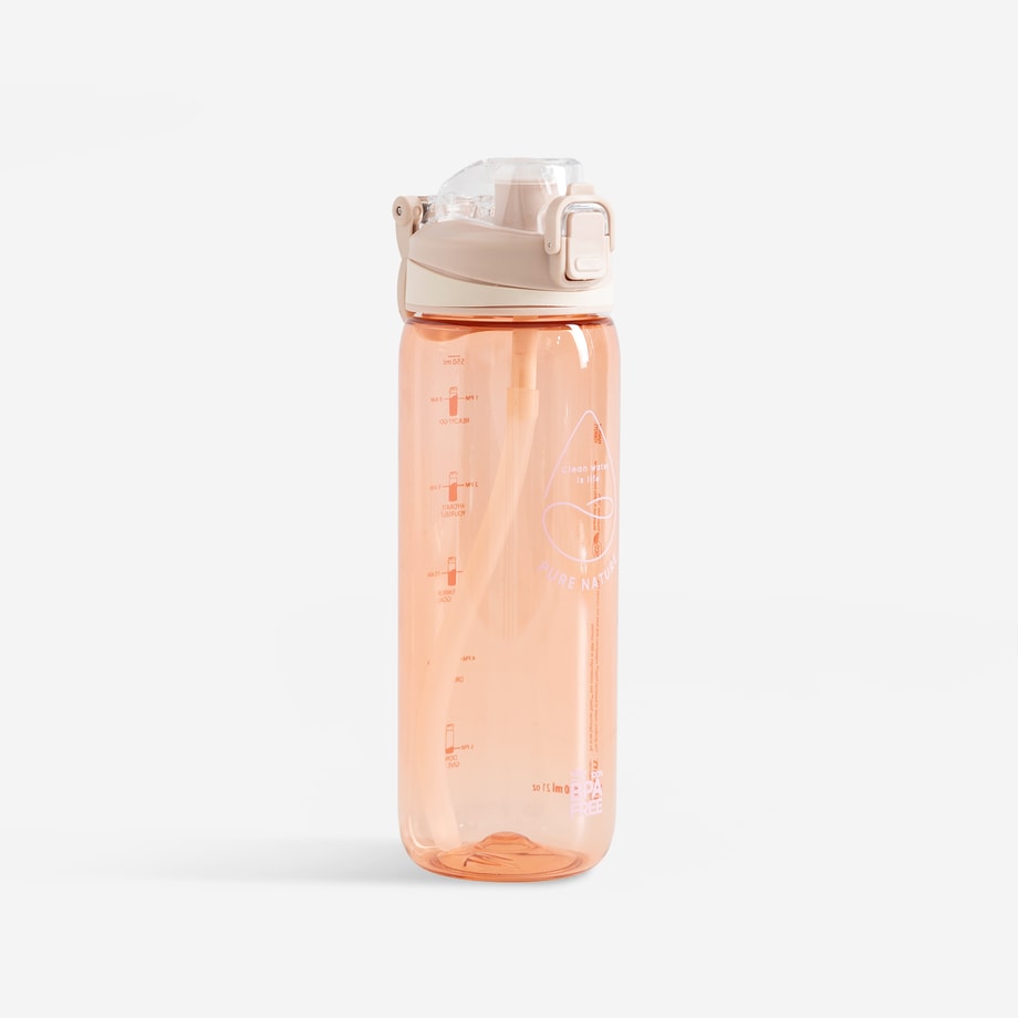 TRITAN butelka sportowa ze słomką różowa 630 ml