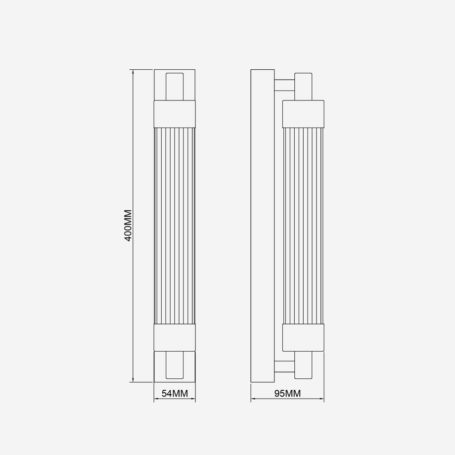 Kinkiet LED IP44 8W czarny 40 cm KALIA