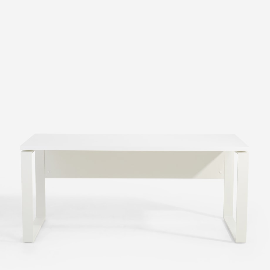 Biurko do gabinetu DISEGNO WHITE OFFICE biały połysk