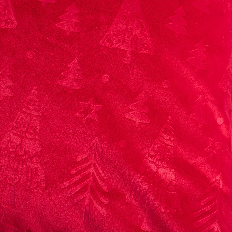 Poduszka świąteczna w choinki czerwona 45x45 cm VELVET DECEMBER 