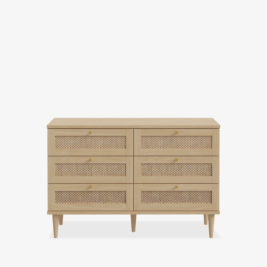 Komoda boho z 6 szufladami CALASETTA
