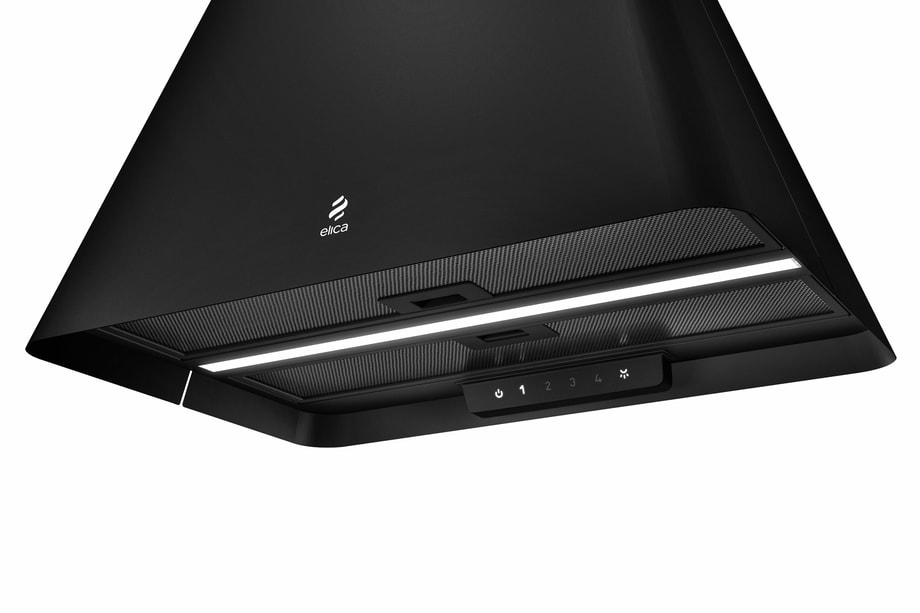 Okap wyspowy czarny ELICA IKONA LIGHT BL/F/60