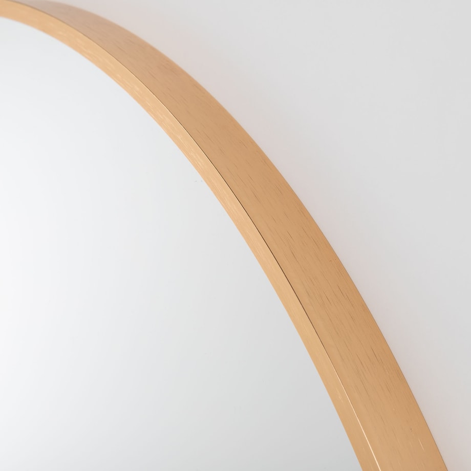 Okrągłe lustro w złotej ramie, 80 cm