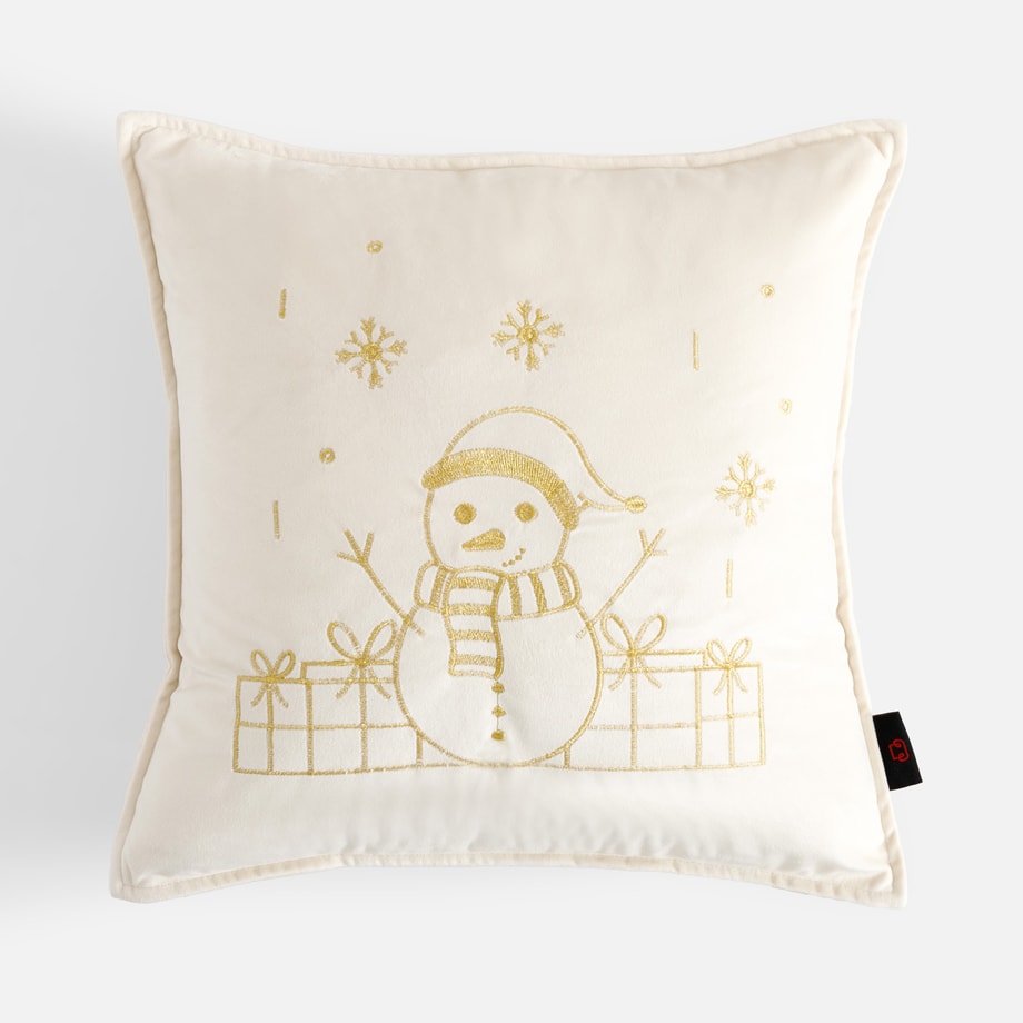 Poszewka z bałwankiem biała TWINKLE 45x45 cm