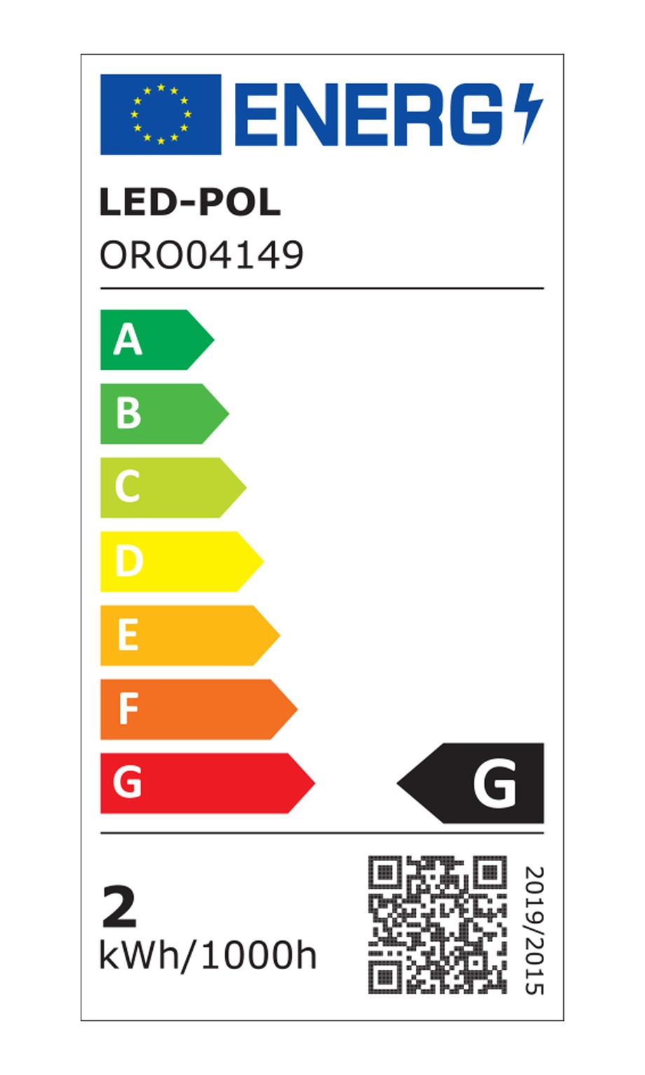 Żarówka LED E27 1,3W ORO-E27-G45-FL-CLARO-1,3W-WW barwa ciepła
