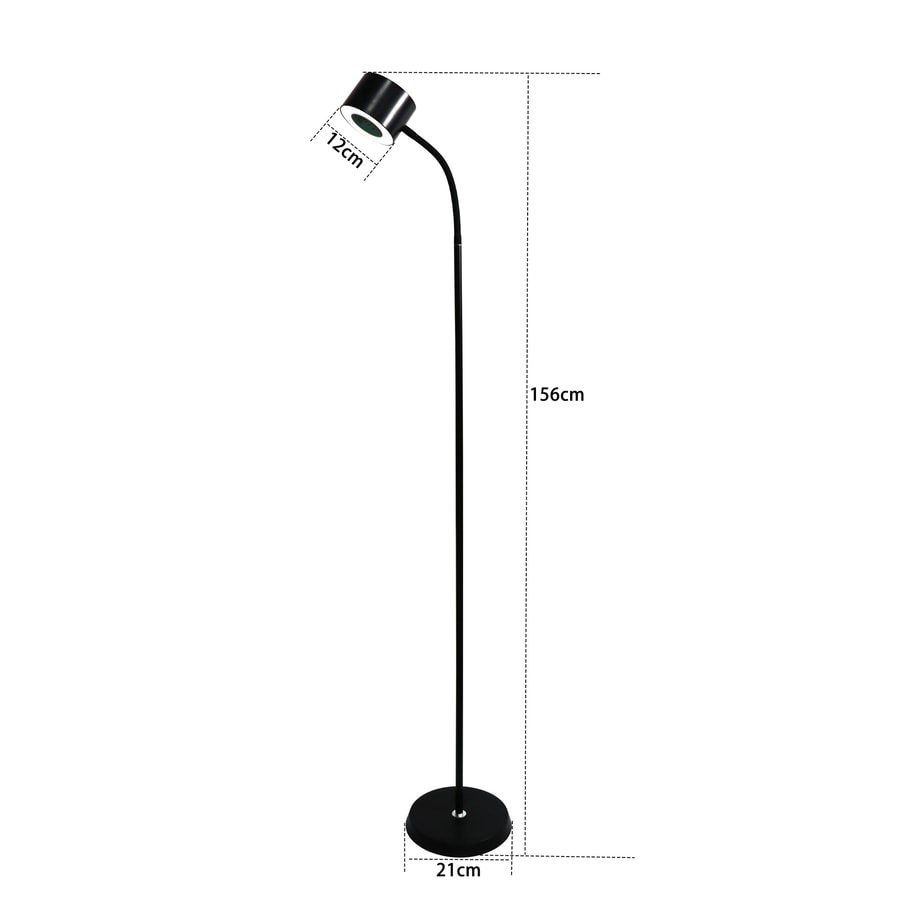 MERY lampa podłogowa LED nowoczesna czarna