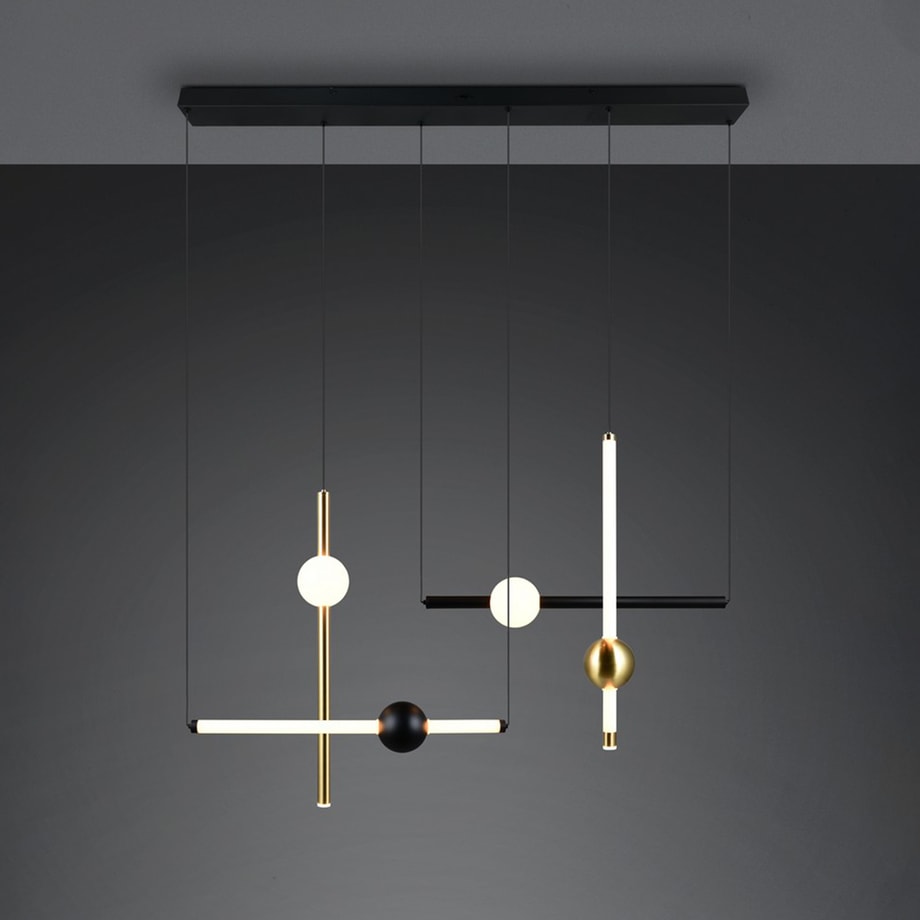 Lampa wisząca LED czarno-złota MELITA