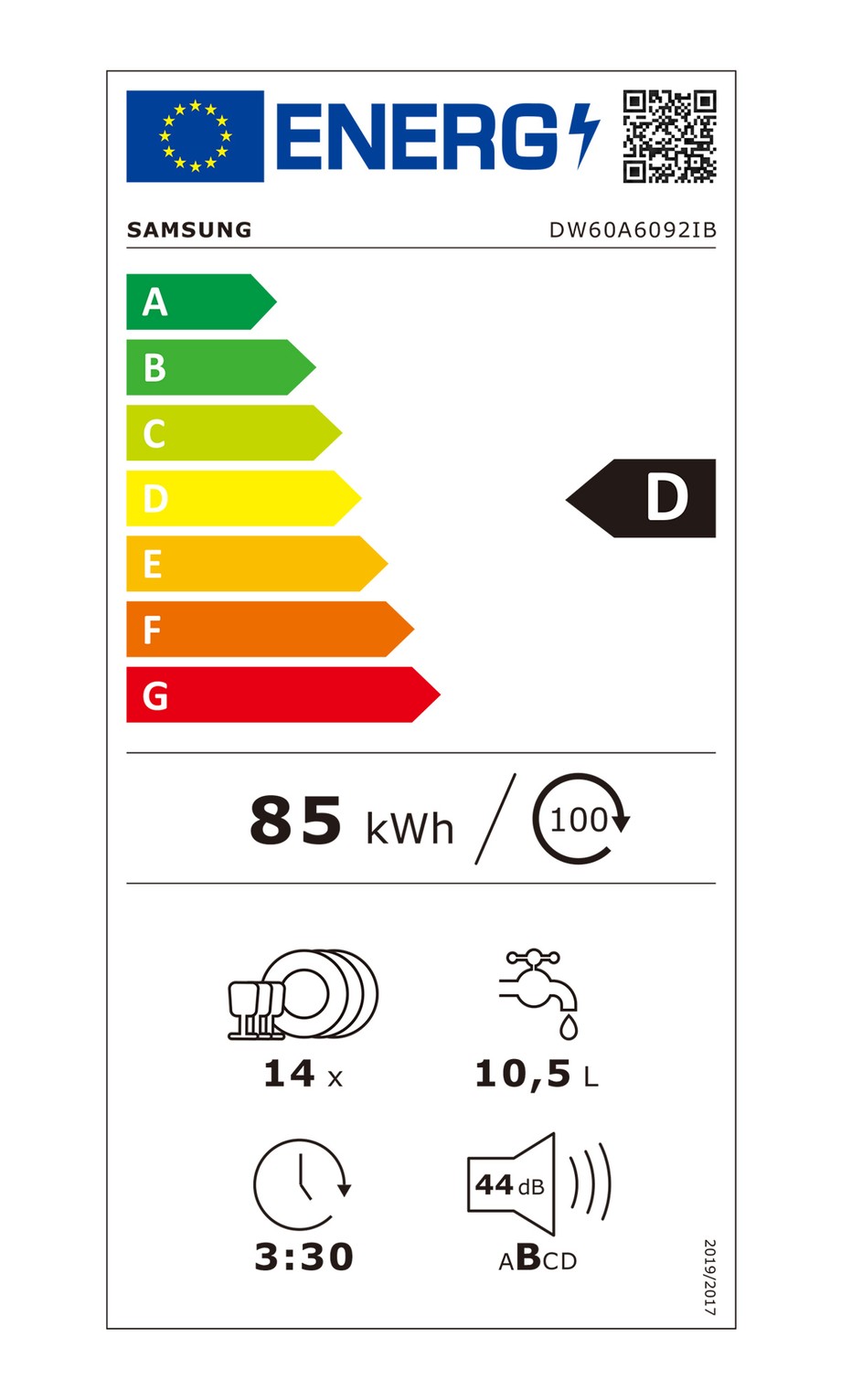 Zmywarka do zabudowy SAMSUNG DW60A6092IB/EO szer. 60 cm