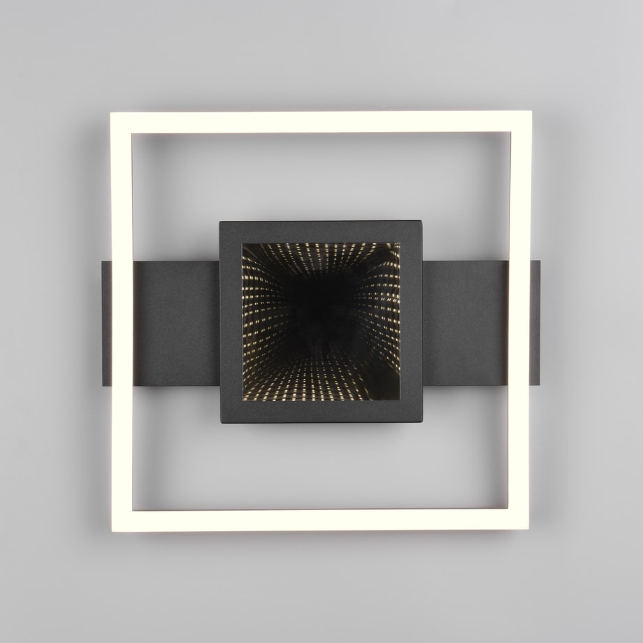 WHEELER lampa sufitowa LED prostokątna czarny mat