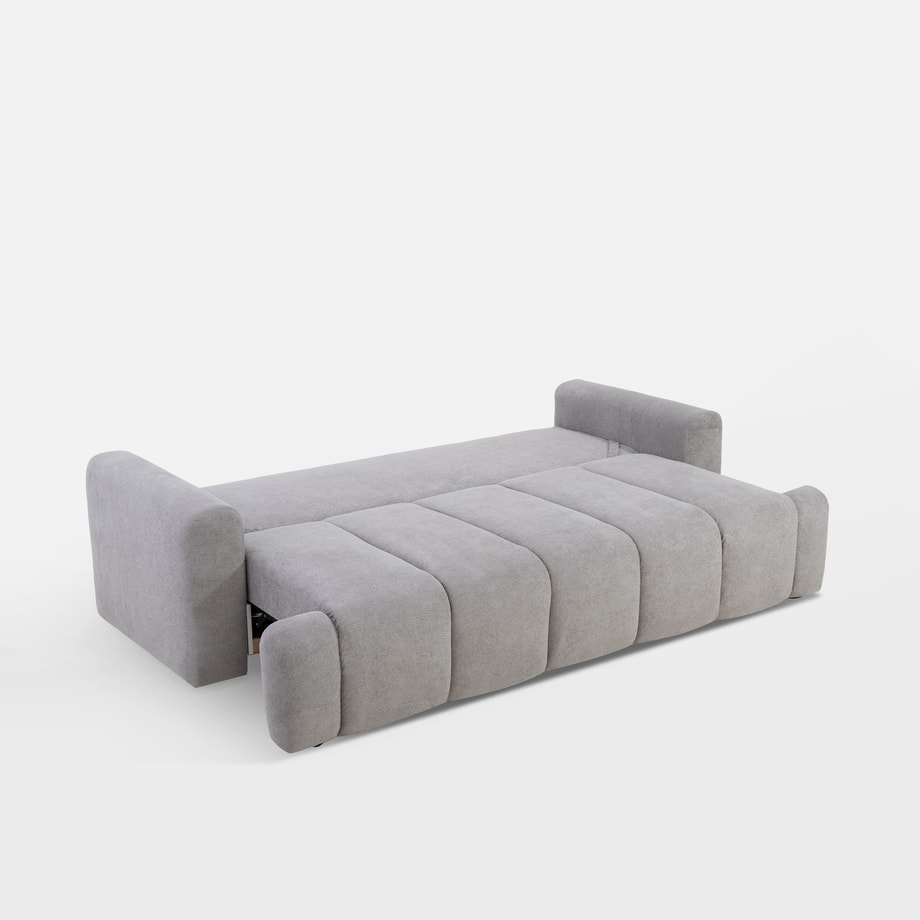 Sofa 3-osobowa rozkładana szara SAVIA