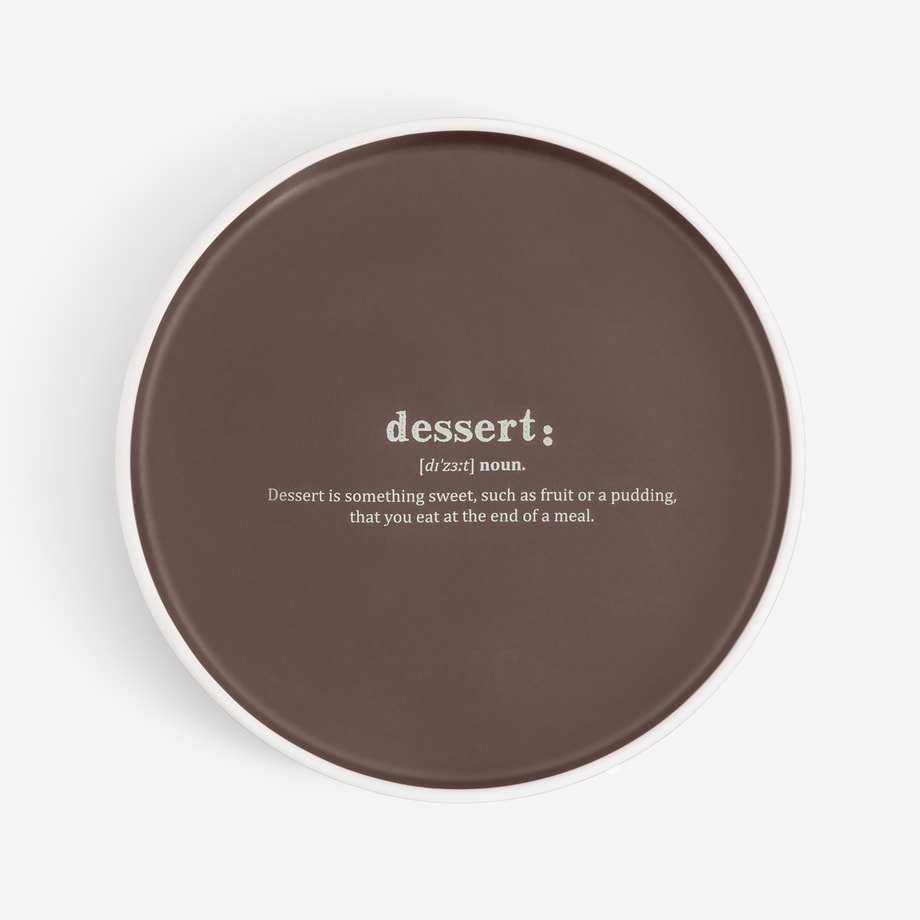 Talerz deserowy brązowy 19 cm MODULAR 