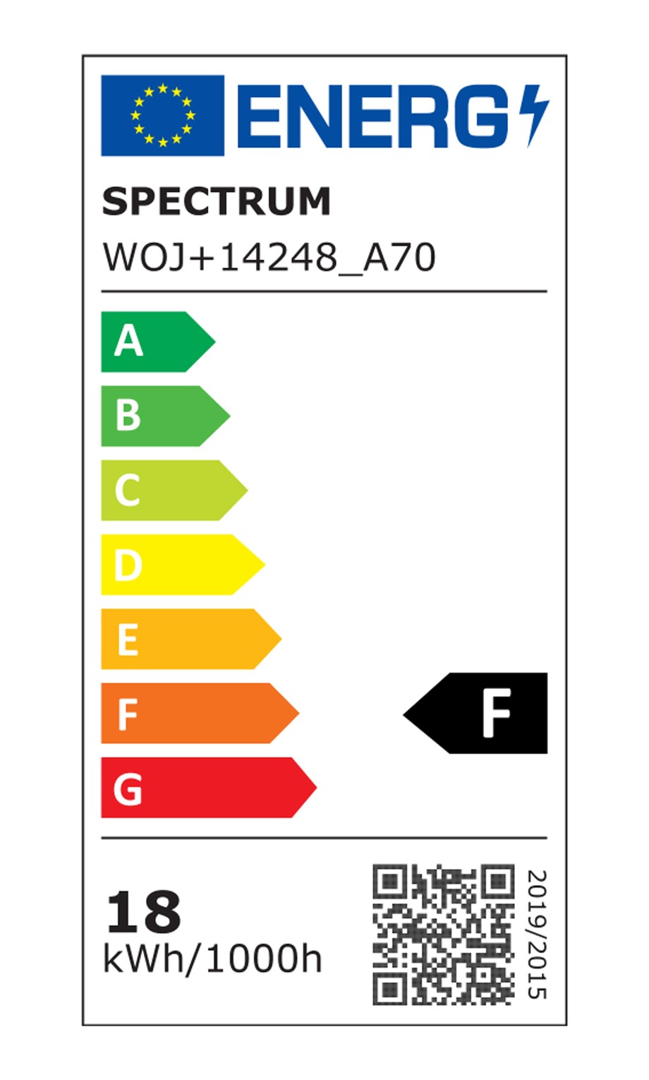 Żarówka LED GLS 18W SPECTRUM 14248 barwa ciepła