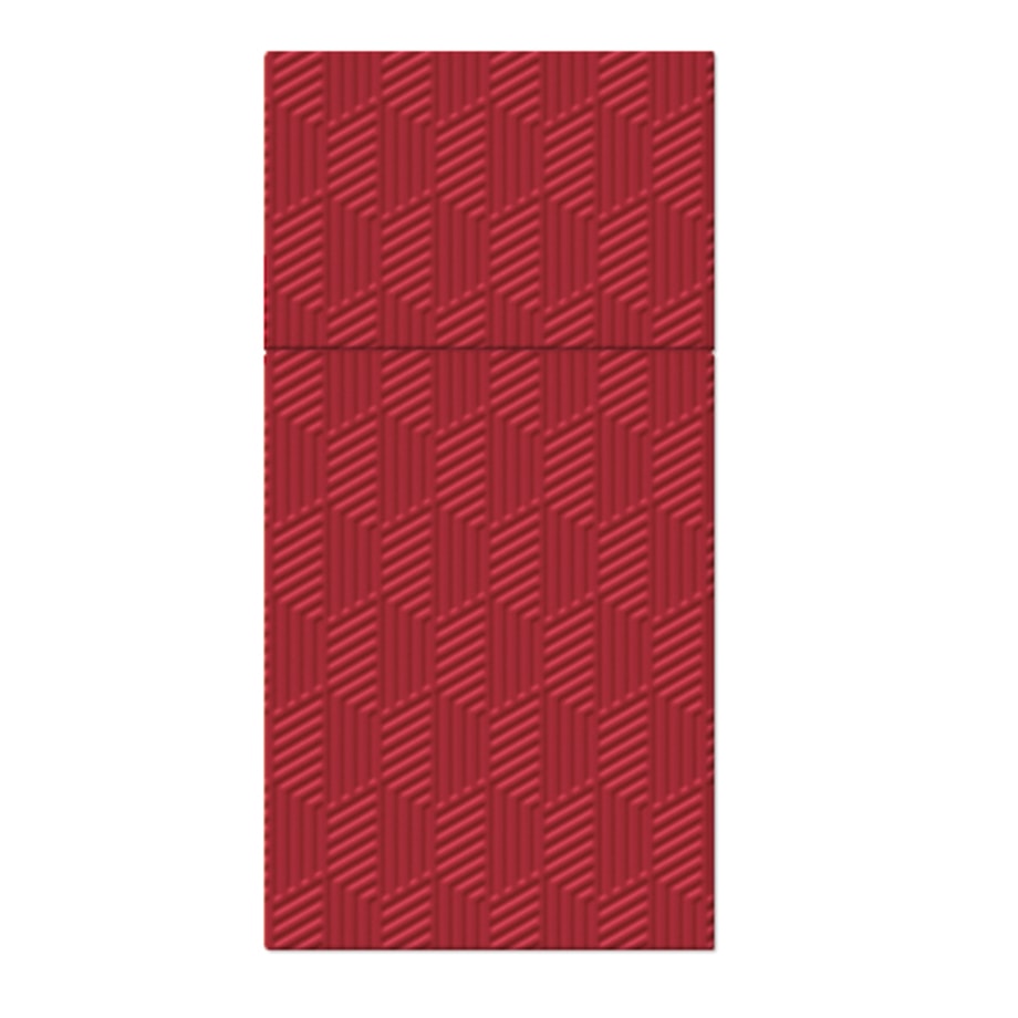 Kieszonka etui na sztućce ciemna czerwień INSPIRATION TEXTURE 16 szt.
